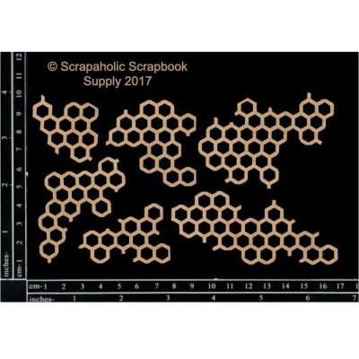 Scrapaholics Laser Cut Chipboard - Honeycomb Pieces
